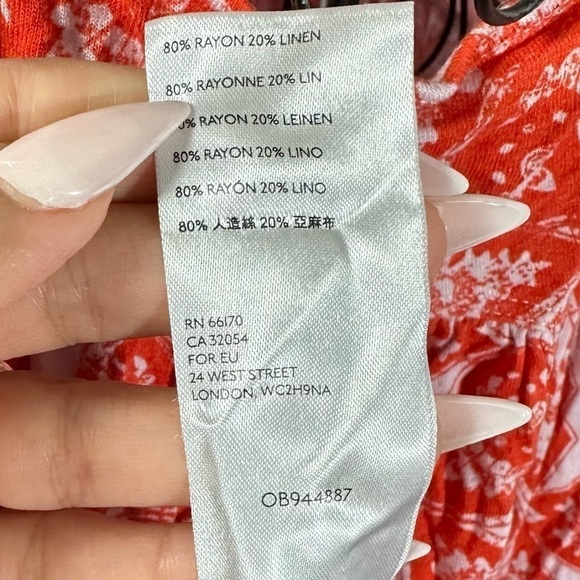 Free People Mini printed boho halter neck tunic size M - Picture 5 of 10